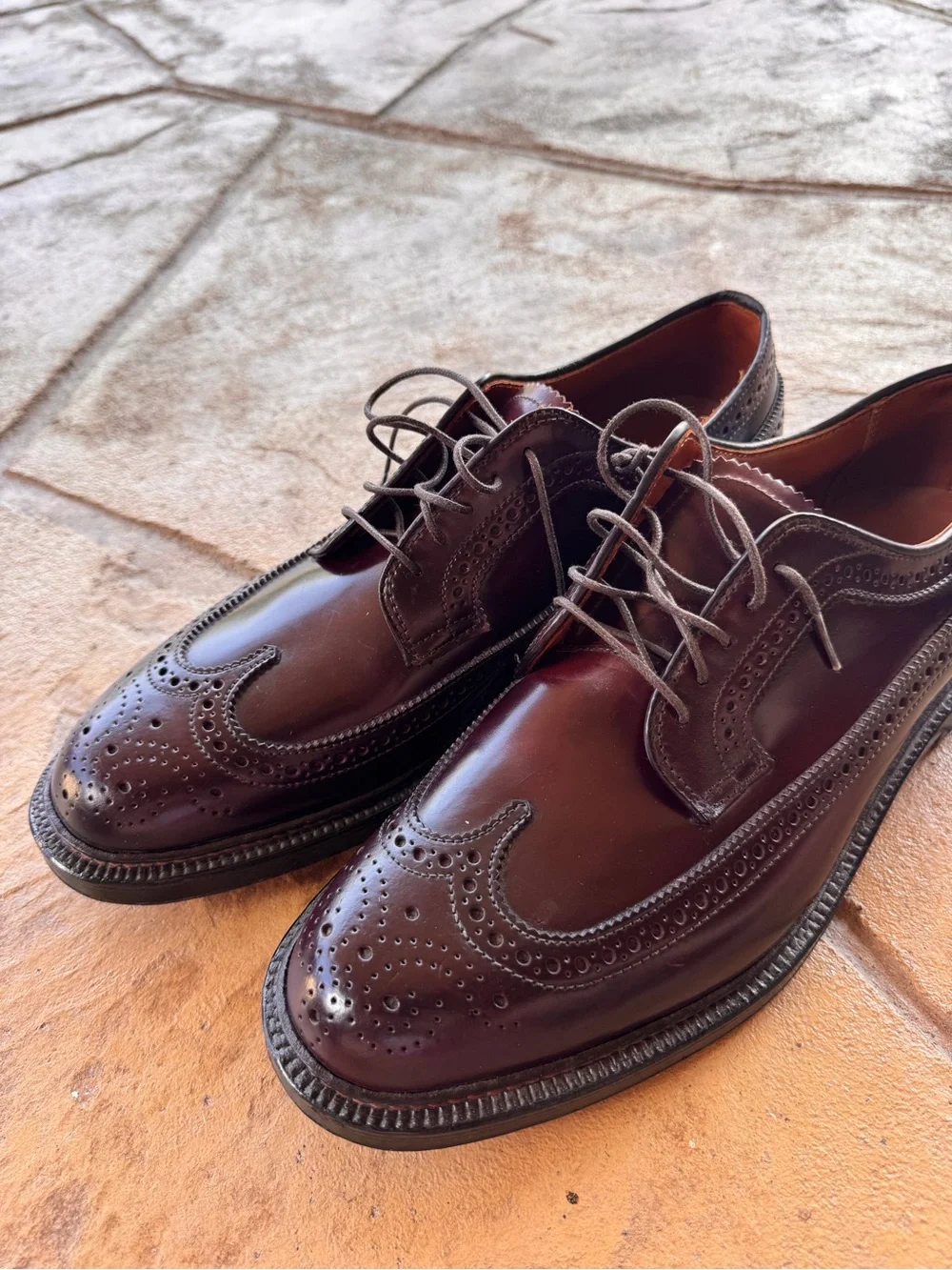 Alden 975 Long Wing Blucher Color 8 Shell Cordovan Shoes 9.5 B/D Like New